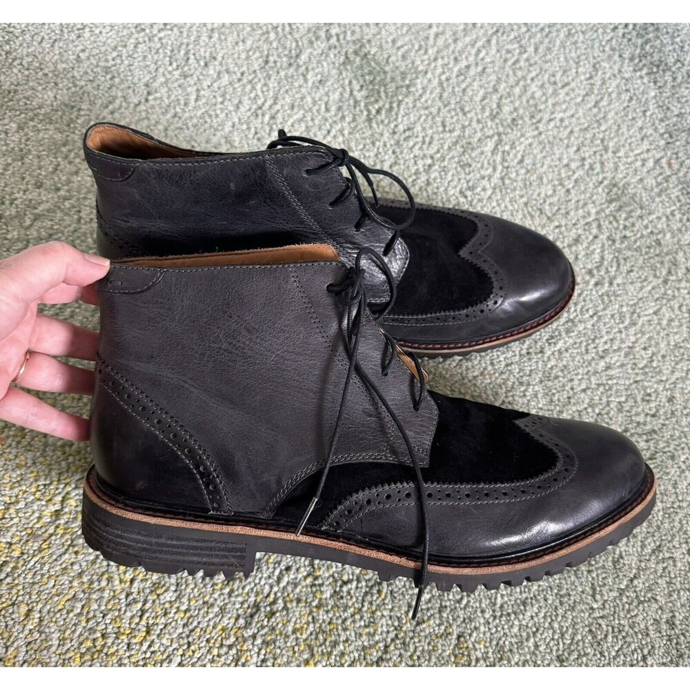 NWOT Sebago Pinehurst Black Leather Dress Men’s Boots Size 13